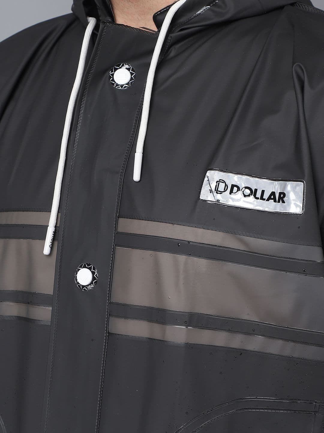 Dollar Men Colourblocked Attached Hood Rain Suit — view 4