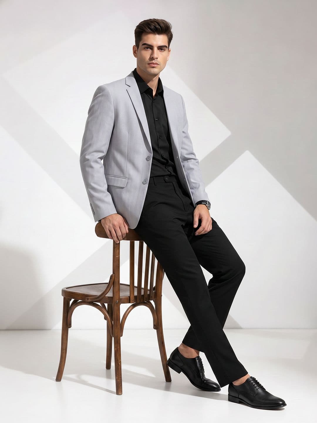 Invictus Single-Breasted Notched Lapel Formal Blazer — view 3