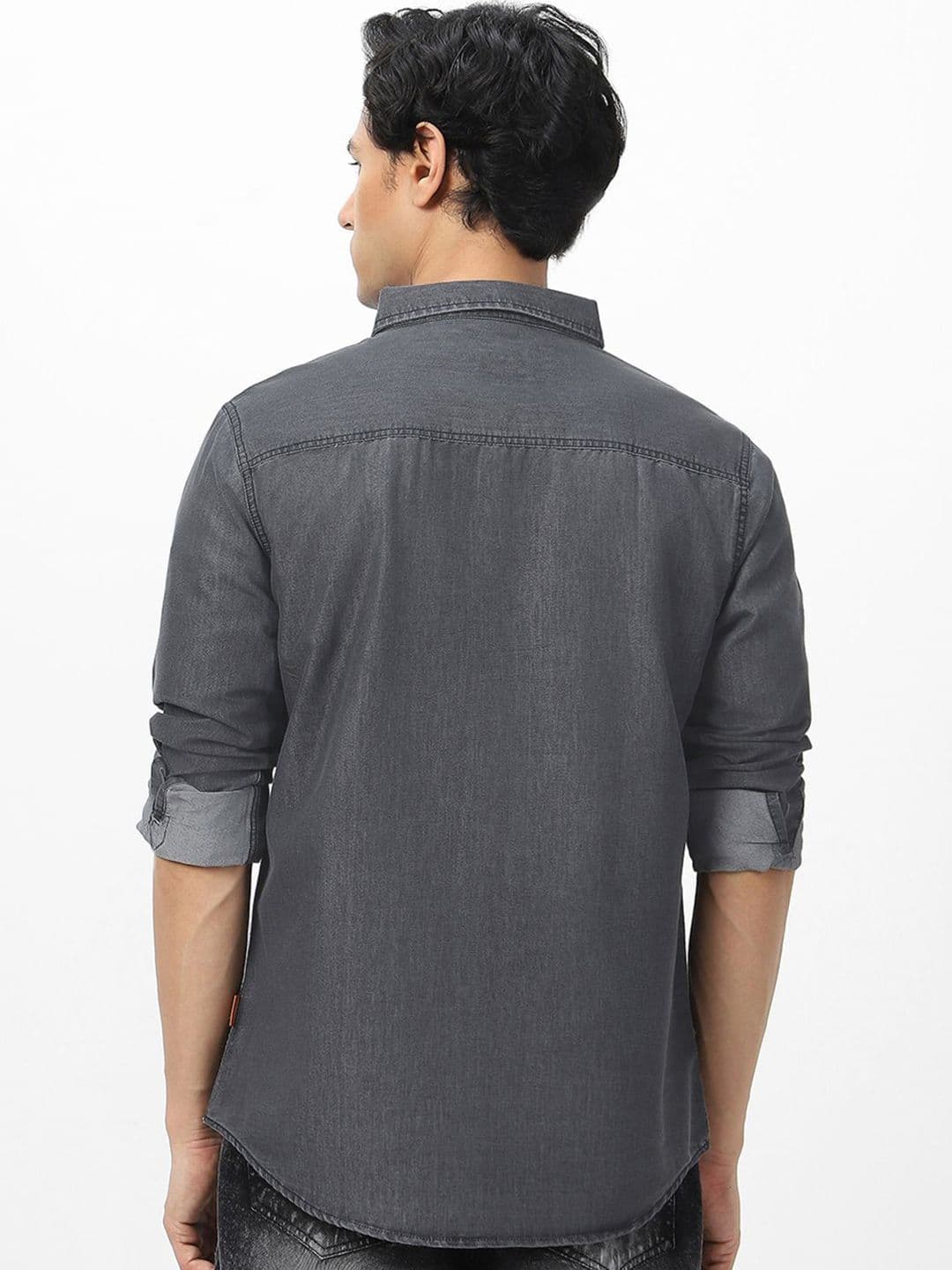 Urbano Fashion Men Full Sleeve Regular Fit Casual Denim Shirt — view 3