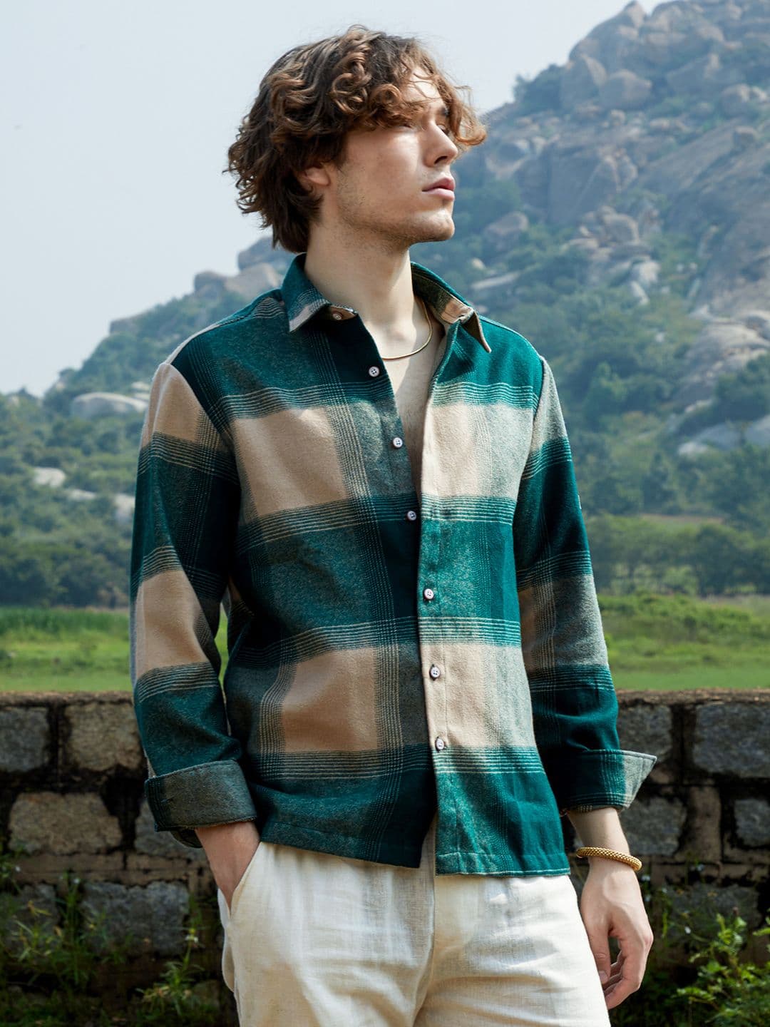 Cahoot Men Comfort Opaque Checked Casual Shirt